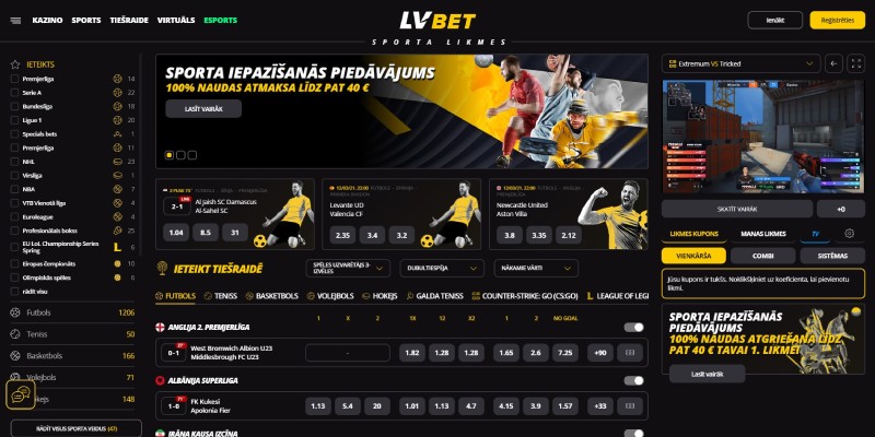 LVbet mājas lapa