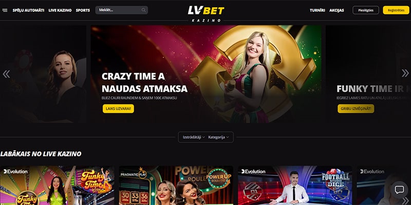 LVBET live kazino lapa