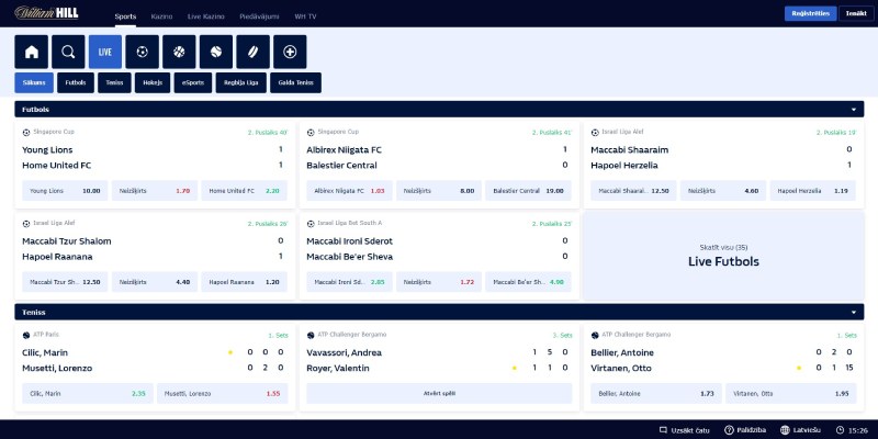 William Hill live likmju